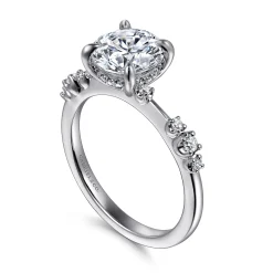 Outlet Gabriel & Co. Jaelyn - 14K White Gold Round Diamond Engagement Ring