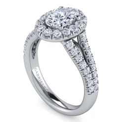 Online Gabriel & Co. James - 14K White Gold Oval Halo Diamond Engagement Ring