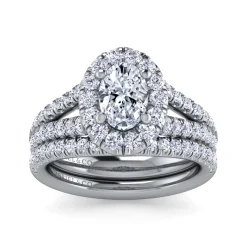 Online Gabriel & Co. James - 14K White Gold Oval Halo Diamond Engagement Ring