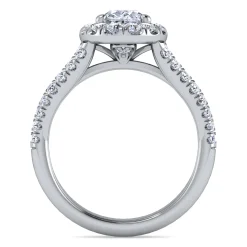 Online Gabriel & Co. James - 14K White Gold Oval Halo Diamond Engagement Ring