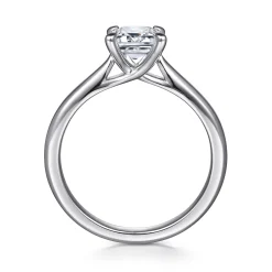 Hot Gabriel & Co. Jamie - 14K White Gold Emerald Cut Diamond Engagement Ring