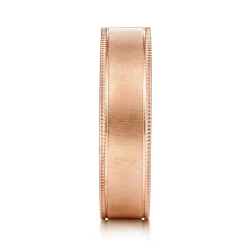 Outlet Gabriel & Co. Jason - 14K Rose Gold 6mm - Men's Wedding Band in Sandblast Finish