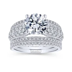 Gabriel & Co. Jessa - 14K White Gold Round Diamond Engagement Ring