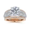 Outlet Gabriel & Co. Jessa - 14K White-Rose Gold Round Diamond Engagement Ring
