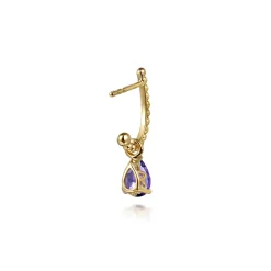 Sale Gabriel & Co. J Hoop Earrings 14K Yellow Gold Amethyst Bujukan