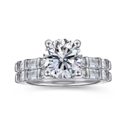 Hot Gabriel & Co. Joanie - 14K White Gold Round Diamond Engagement Ring