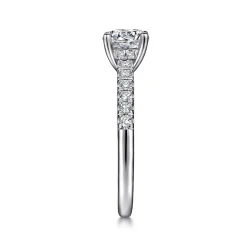 Clearance Gabriel & Co. Jones - 14K White Gold Round Diamond Engagement Ring