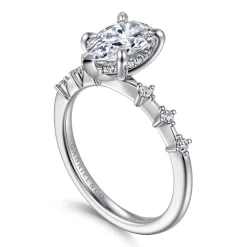 Hot Gabriel & Co. Joplin - 14K White Gold Pear Shape Diamond Engagement Ring