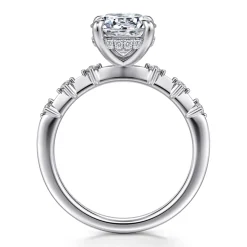 Discount Gabriel & Co. Joplin - 14K White Gold Round Diamond Engagement Ring