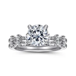 Hot Gabriel & Co. Joplin - 14K White Gold Round Diamond Engagement Ring
