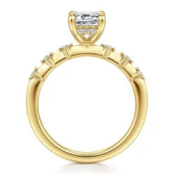 Online Gabriel & Co. Joplin - 14K Yellow Gold Emerald Cut Diamond Engagement Ring