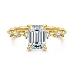 Online Gabriel & Co. Joplin - 14K Yellow Gold Emerald Cut Diamond Engagement Ring