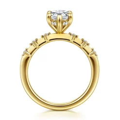 Best Gabriel & Co. Joplin - 14K Yellow Gold Marquise Shape Diamond Engagement Ring