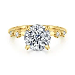 Clearance Gabriel & Co. Joplin - 14K Yellow Gold Round Diamond Engagement Ring