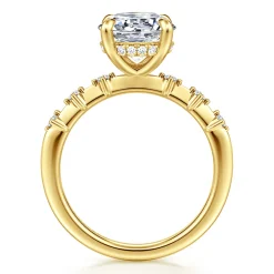 Clearance Gabriel & Co. Joplin - 14K Yellow Gold Round Diamond Engagement Ring