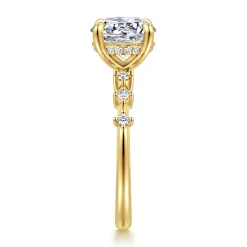 Clearance Gabriel & Co. Joplin - 14K Yellow Gold Round Diamond Engagement Ring