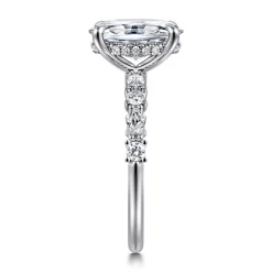 Discount Gabriel & Co. Juliet - 14K White Gold Oval Diamond Engagement Ring