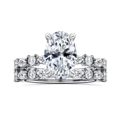 New Gabriel & Co. Juliet - 14K White Gold Oval Diamond Engagement Ring
