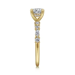 Hot Gabriel & Co. Juliet - 14K Yellow Gold Round Diamond Engagement Ring