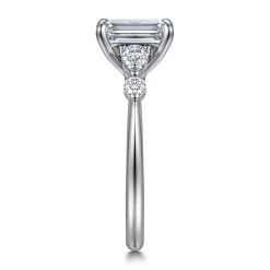 Gabriel & Co. Kallie - 14K White-Rose Gold Emerald Cut Diamond Engagement Ring