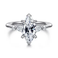 Gabriel & Co. Kallie - 14K White-Rose Gold Marquise Shape Diamond Engagement Ring