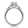 Discount Gabriel & Co. Kallie - 14K White-Rose Gold Pear Shape Diamond Engagement Ring