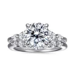 Hot Gabriel & Co. Kallie - 14K White-Rose Gold Round Diamond Engagement Ring