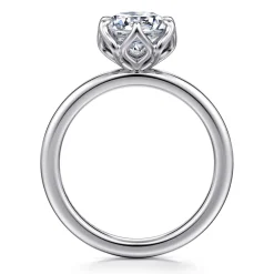 Hot Gabriel & Co. Kamera - 14K White Gold 6 Prong Round Solitaire Engagement Ring