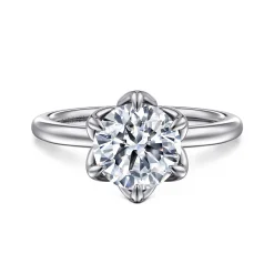 Online Gabriel & Co. Kamera - 14K White Gold Round Solitaire Engagement Ring