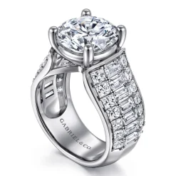 Online Gabriel & Co. Kera - 14K White Gold Round Diamond Engagement Ring