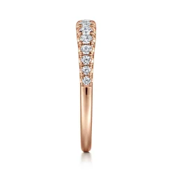 New Gabriel & Co. Kiana - 14K Rose Gold Graduating Diamond Anniversary Band - 0.5 ct
