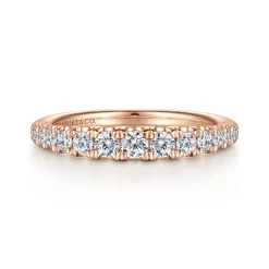 New Gabriel & Co. Kiana - 14K Rose Gold Graduating Diamond Anniversary Band - 0.5 ct