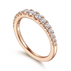 New Gabriel & Co. Kiana - 14K Rose Gold Graduating Diamond Anniversary Band - 0.5 ct