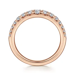 New Gabriel & Co. Kiana - 14K Rose Gold Graduating Diamond Anniversary Band - 0.5 ct