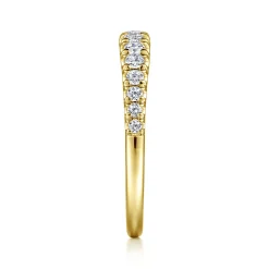 Sale Gabriel & Co. Kiana - 14K Yellow Gold Graduating Diamond Anniversary Band - 0.5 ct
