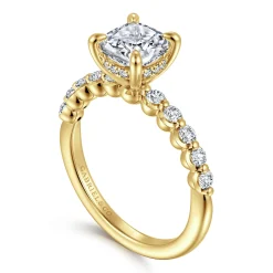 Online Gabriel & Co. Kim - 14K Yellow Gold Cushion Cut Diamond Engagement Ring