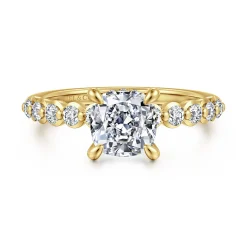 Online Gabriel & Co. Kim - 14K Yellow Gold Cushion Cut Diamond Engagement Ring