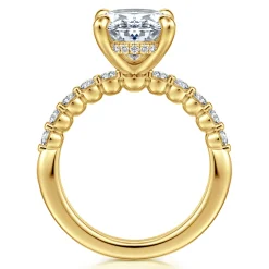 New Gabriel & Co. Kim - 14K Yellow Gold Oval Diamond Engagement Ring