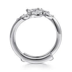 Online Gabriel & Co. Kind - 14K White Gold Prong set Marquise Diamond Ring Enhancer - 0.3 ct