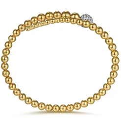Online Gabriel & Co. 14K Mix of White and Yellow Gold Diamond Bangle