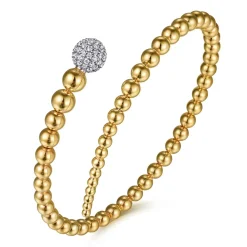 Online Gabriel & Co. 14K Mix of White and Yellow Gold Diamond Bangle