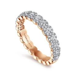 New Gabriel & Co. 14K Pink Gold Diamond Ladies Ring