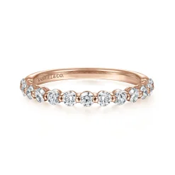 Discount Gabriel & Co. 14K Pink Gold Diamond Ladies Ring