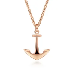 Hot Gabriel & Co. 14K Rose Gold Anchor Pendant
