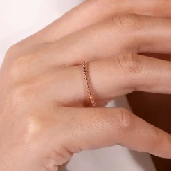 Best Gabriel & Co. 14K Rose Gold Bujukan Beaded Stackable Ring