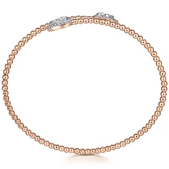 Sale Gabriel & Co. 14K Rose Gold Bujukan Diamond Bangle