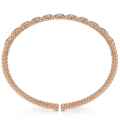 Outlet Gabriel & Co. 14K Rose Gold Bujukan Diamond Cuff Bangle