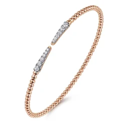 Online Gabriel & Co. 14K Rose Gold Bujukan Diamond Spikes Split Bangle