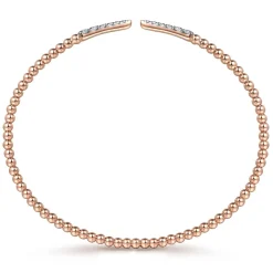 Online Gabriel & Co. 14K Rose Gold Bujukan Diamond Spikes Split Bangle