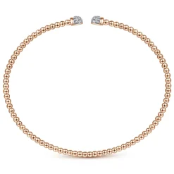 Online Gabriel & Co. 14K Rose Gold Bujukan Diamond Split Bangle